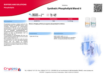 Product sheet Synthetic Phospholipid Blend II