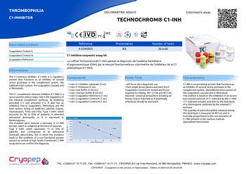 Product sheet TECHNOCHROM® C1-INH