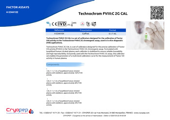 Product sheet Technochrom FVIII:C 2G CAL