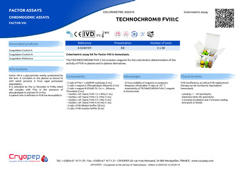Product sheet TECHNOCHROM® FVIII:C