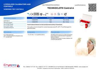 Product sheet TECHNOCLOT® Control A