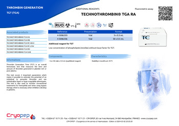 Product sheet TECHNOTHROMBIN® TGA RA
