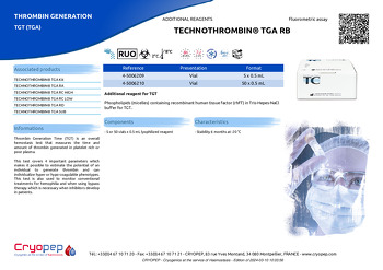 Product sheet TECHNOTHROMBIN® TGA RB