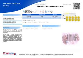 Product sheet TECHNOTHROMBIN® TGA SUB