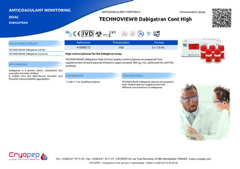 Product sheet TECHNOVIEW® Dabigatran Cont High