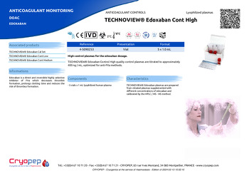 Product sheet TECHNOVIEW® Edoxaban Cont High