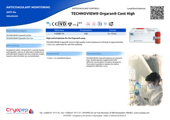 Product sheet TECHNOVIEW® Orgaran® Cont High