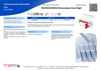 Product sheet TECHNOVIEW® Rivaroxaban Cont High