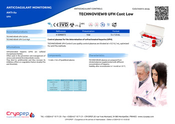 Product sheet TECHNOVIEW® UFH Cont Low