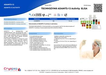 Product sheet TECHNOZYM® ADAMTS-13 Activity  ELISA