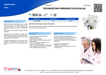 Product sheet TECHNOZYM® FIBRONECTIN ELISA Kit