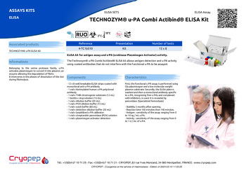 Product sheet TECHNOZYM® u-PA Combi Actibind® ELISA Kit