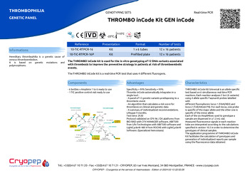 Product sheet THROMBO inCode Kit GEN inCode