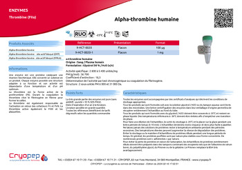 Fiche produit Alpha-thrombine humaine