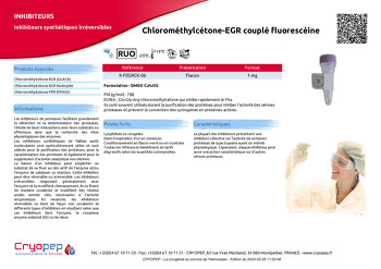 Fiche produit Chlorométhylcétone-EGR couplé fluorescéine