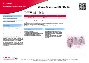 Fiche produit Chlorométhylcétone-EGR (GGACK)