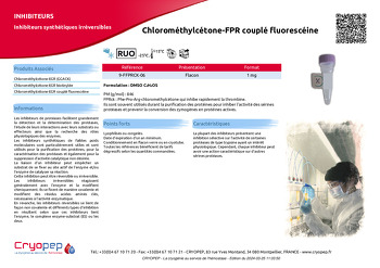 Fiche produit Chlorométhylcétone-FPR couplé fluorescéine