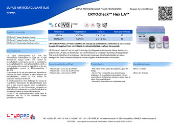 Fiche produit CRYOcheck™ Hex LA™