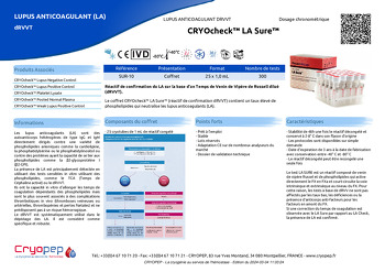 Fiche produit CRYOcheck™ LA Sure™