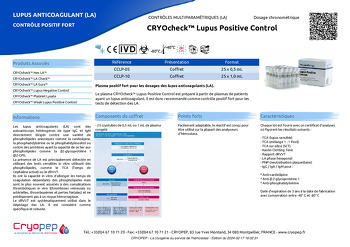 Fiche produit CRYOcheck™ Lupus Positive Control