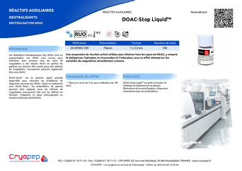 Fiche produit DOAC-Stop Liquid™