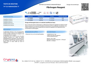 Fiche produit Fibrinogen Reagent