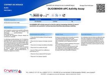 Fiche produit OLIGOBIND® APC Activity Assay