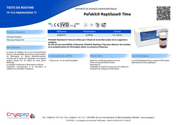 Fiche produit Pefakit® Reptilase® Time