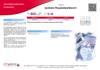 Fiche produit Synthetic Phospholipid Blend II