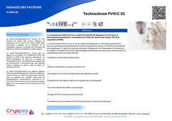 Fiche produit Technochrom FVIII:C 2G