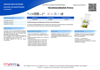 Fiche produit TECHNOCHROM® FVIII:C