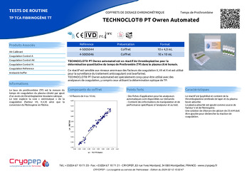 Fiche produit TECHNOCLOT® PT Owren Automated