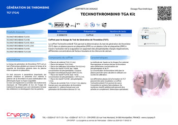 Fiche produit TECHNOTHROMBIN® TGA Kit