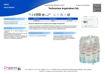 Fiche produit Technoview Argatroban CAL