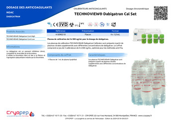 Fiche produit TECHNOVIEW® Dabigatran Cal Set