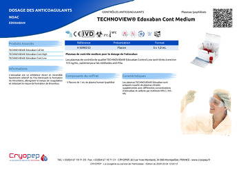 Fiche produit TECHNOVIEW® Edoxaban Cont Medium