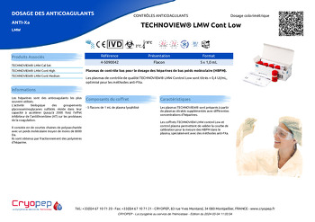 Fiche produit TECHNOVIEW® LMW Cont Low