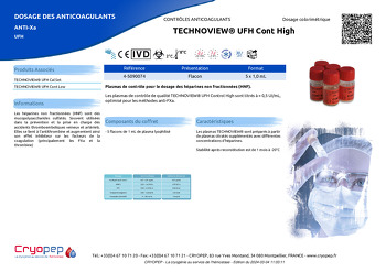 Fiche produit TECHNOVIEW® UFH Cont High