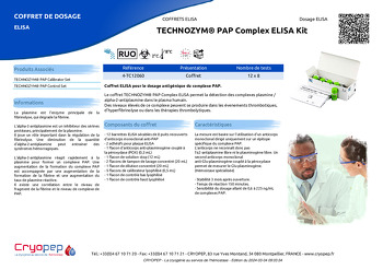 Fiche produit TECHNOZYM® PAP Complex ELISA Kit