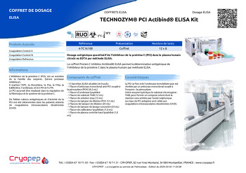 Fiche produit TECHNOZYM® PCI Actibind® ELISA Kit