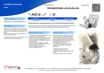 Fiche produit TECHNOZYM® u-PA ELISA Kit
