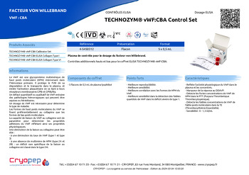 Fiche produit TECHNOZYM® vWF:CBA Control Set