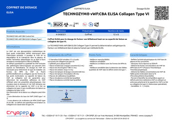 Fiche produit TECHNOZYM® vWF:CBA ELISA Collagen Type VI