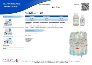 Fiche produit Tris BSA